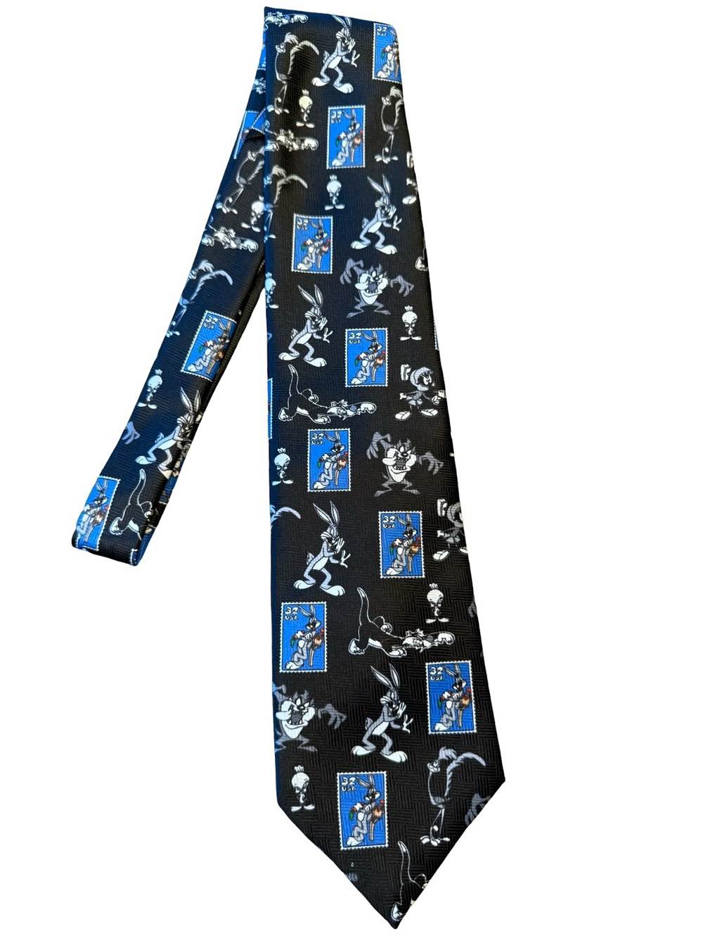 Looney Tunes Stamp Collection Tie Bugs Bunny Sylvester Taz Tweety 1997 3.75"